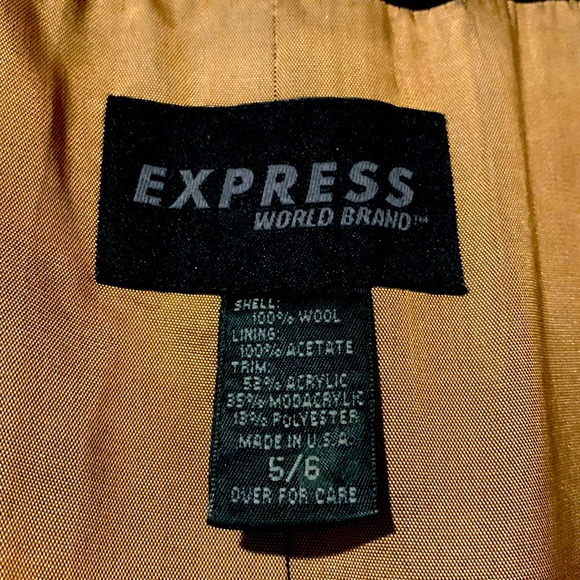 Express Coat 100 Wool Y2K 5/6 - Picture 5 of 5